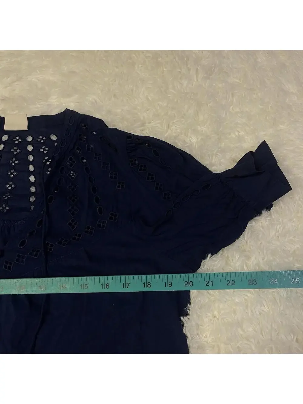 Matilda Jane Good Hart GH Tucson Eyelet Sleeve Top W/Tassels Size Small